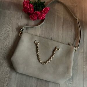 NWOT Bag/Crossbody - Taupe Pleather